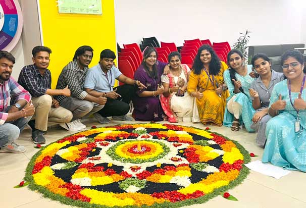 Onam Kolam At AZIPL